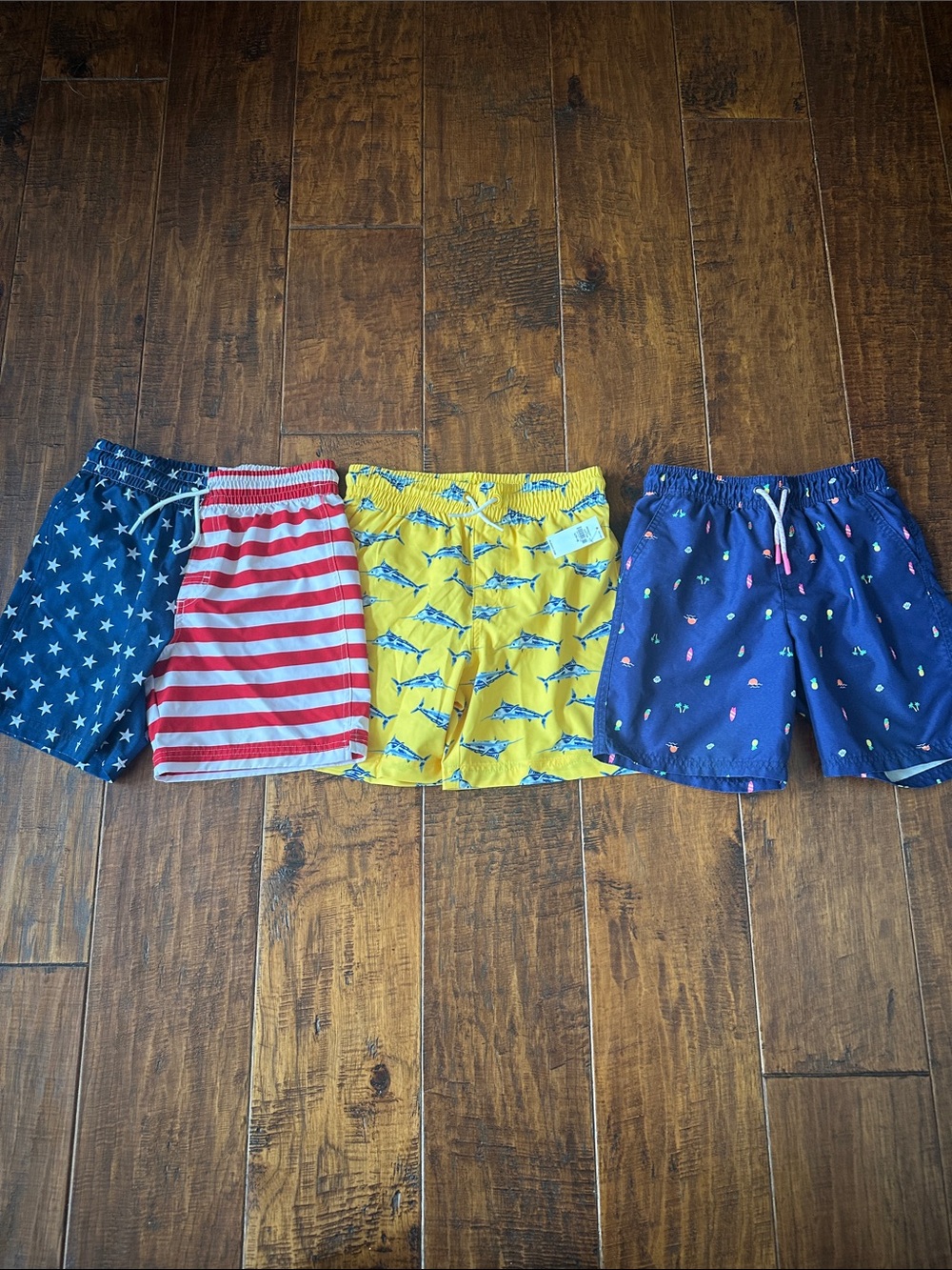 Lot of 3 Old Navy and Cat & Jack Boys Swim Trunks Size Large (10-12)